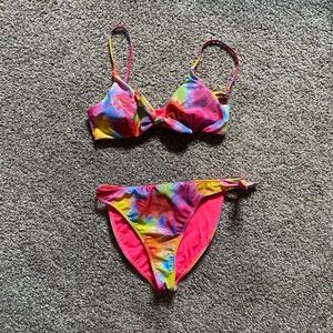 Dippin' Daisy's Vibrant Pink and Multicolor Bikini